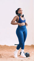 Lake Blue Seamless Contour Leggings